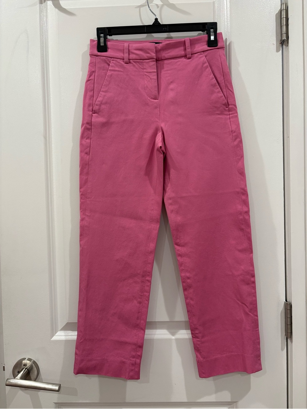 J. Crew Straight Leg Pants in Bright Pink